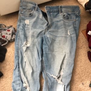 denim high rise super skinny jeans